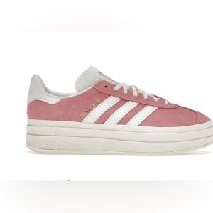 Adidas Gazelle Bold Pink White Stacked Heel Shoes Sneakers 9